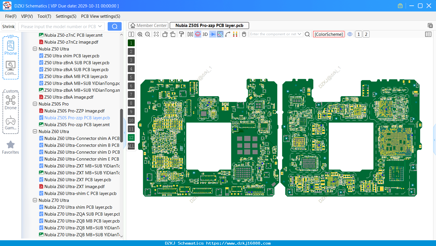 Nubia Z50S Pro-zzp PCB Layer